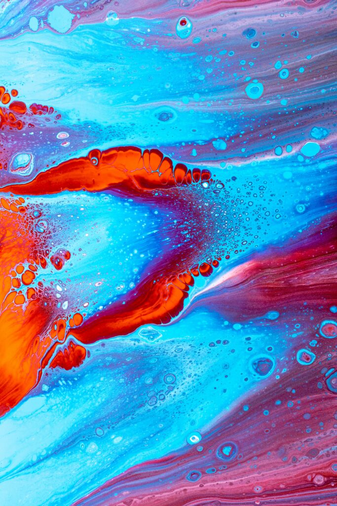 Vibrant Abstract Liquid Paint Wallpaper | Macro Shot Background
