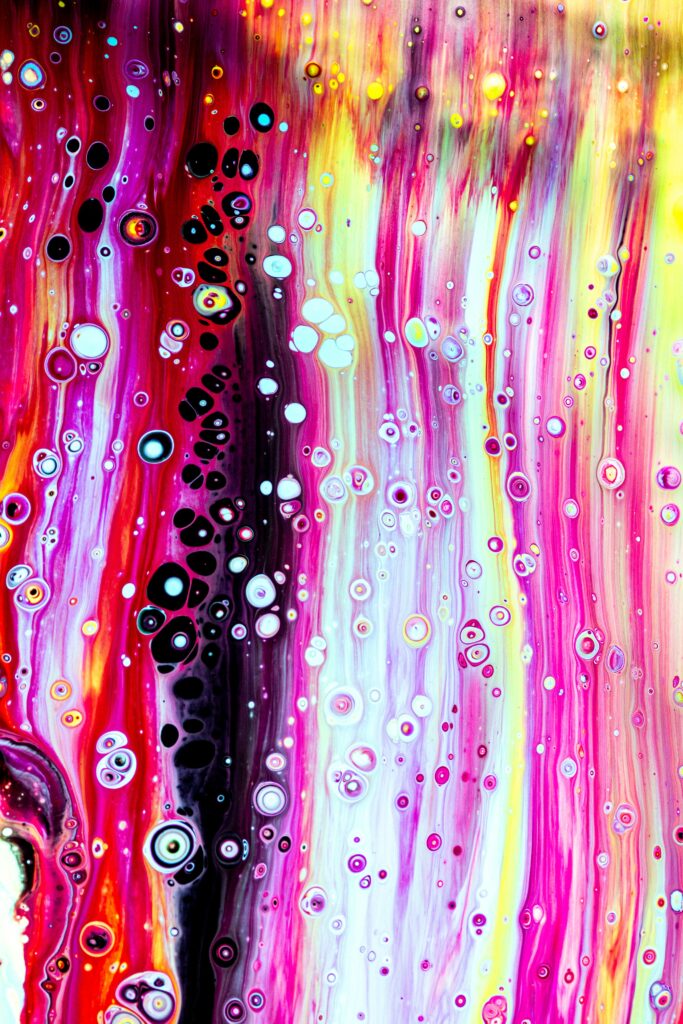 Colorful Abstract Liquid Paint Wallpaper - Dynamic Background Design