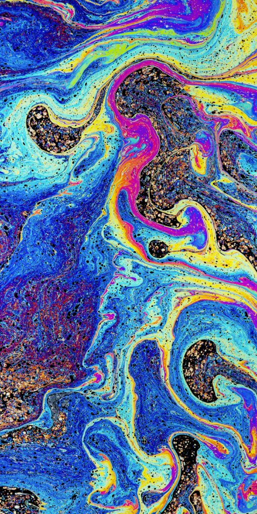 Colorful Abstract Liquid Stain Wallpaper - Dynamic Background Art