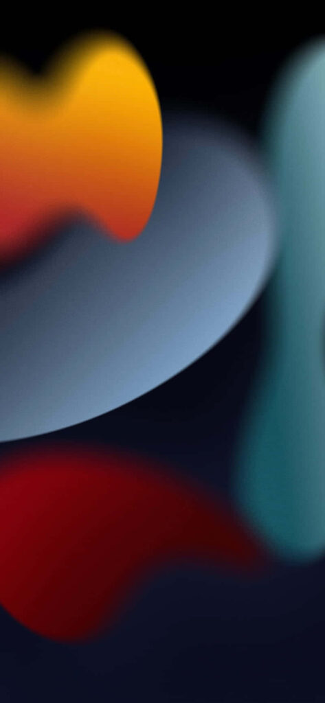 Vibrant Abstract Blurred Shapes Minimalist Wallpaper for iOS 3