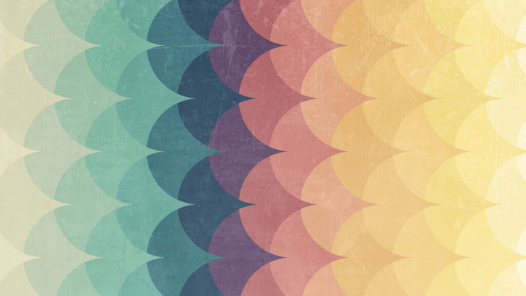 Abstract Minimalist Wallpaper: Vibrant Semi-Circles in Gradient Colors