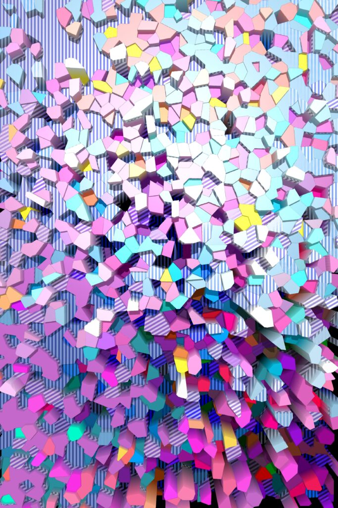 Vibrant Geometric Mosaic Wallpaper: Colorful Abstract Design