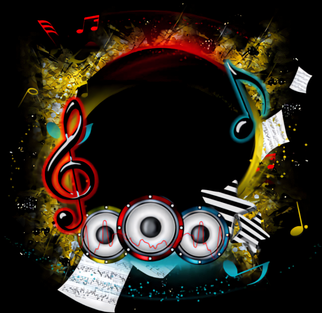 Vibrant Abstract Musical Explosion Wallpaper for Music Lovers