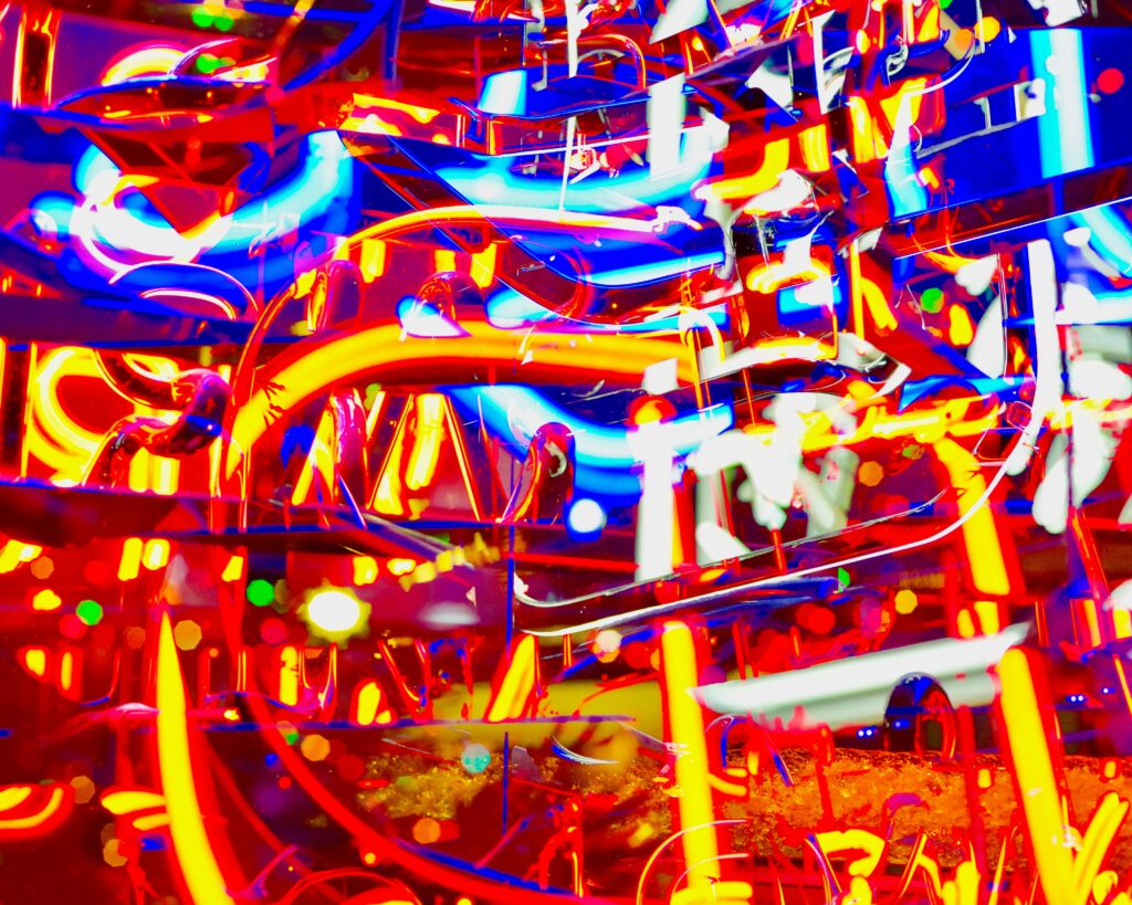 Vibrant Neon Abstract Wallpaper: Energetic Colorful Background