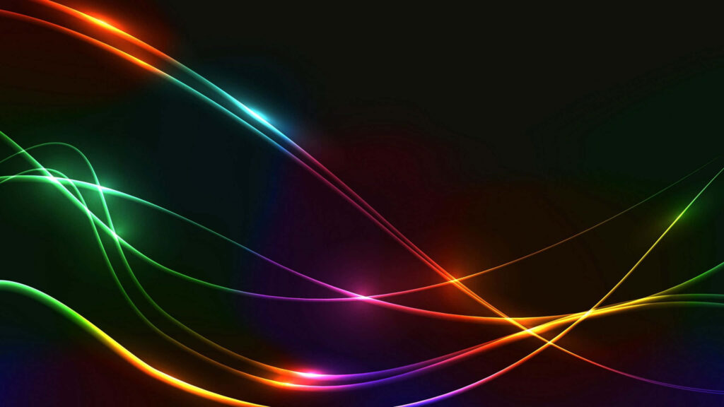 Vibrant Neon Energy Lines Wallpaper: Colorful Abstract Background Art