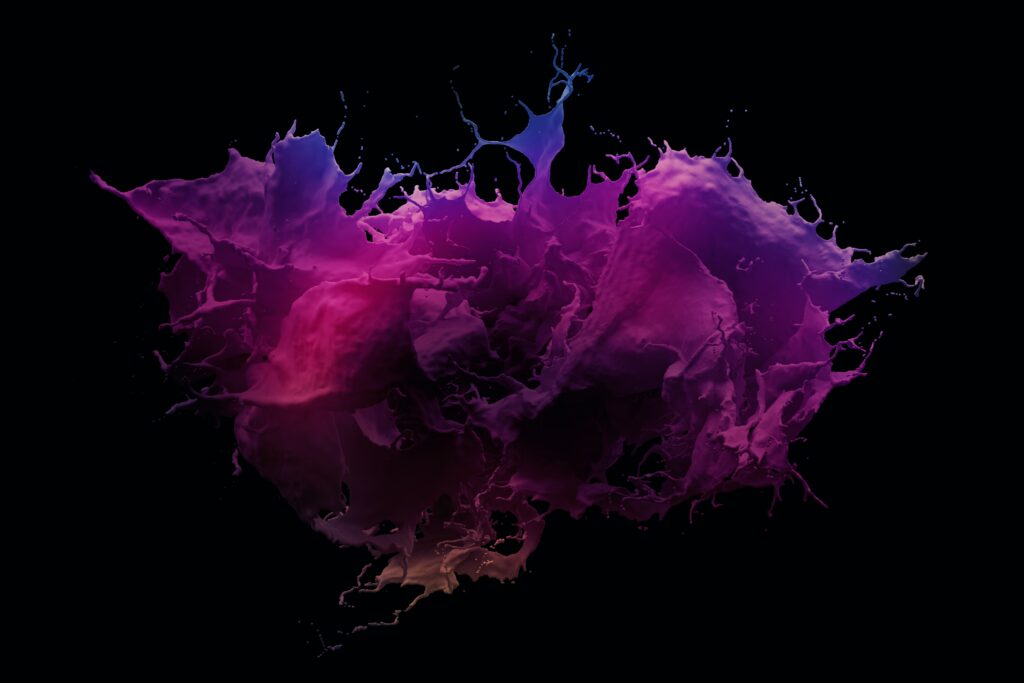 Vibrant Pink-Purple Abstract Paint Splash Wallpaper 6000x4000