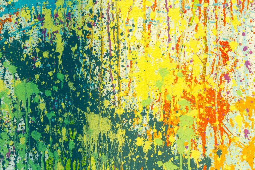 Vibrant Abstract Wallpaper: Colorful Paint Spots & Splashes Background