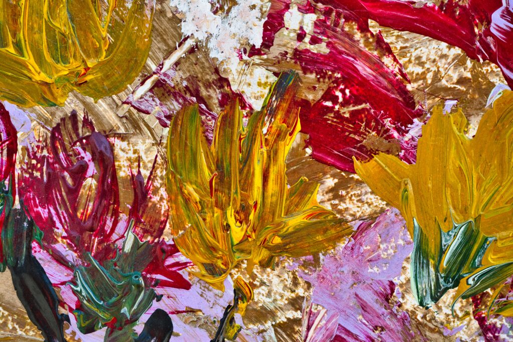 Vibrant Abstract Paint Strokes Wallpaper - Colorful Digital Background