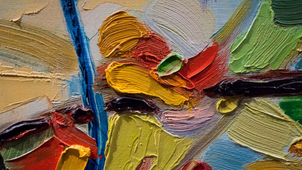 Vibrant Abstract Textured Wallpaper: Bold Colors & Artistic Depth