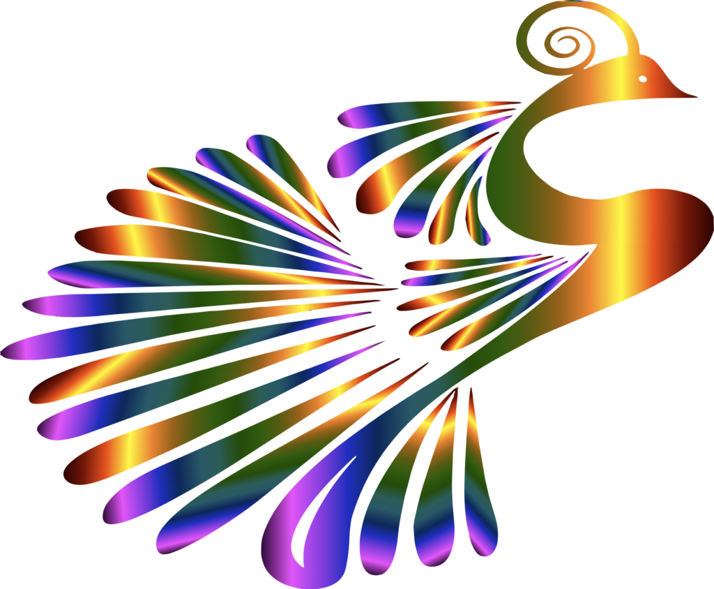 Vibrant Abstract Peacock Wallpaper: Elegant Fluid Colors & Patterns
