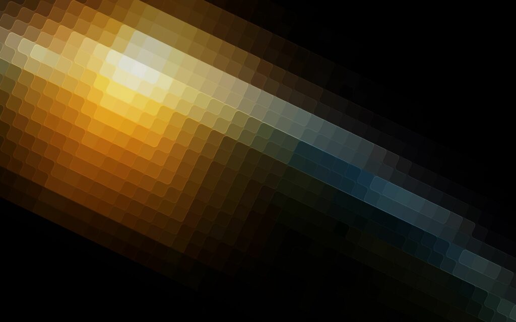 Vibrant Pixelated Wallpaper: Warm to Cool Gradient Design