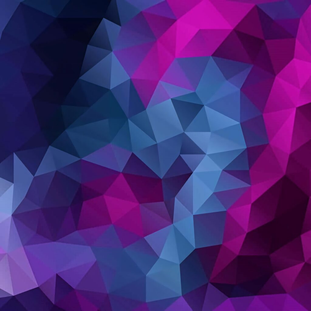 Vibrant Polygon Wallpaper: Abstract Pink, Purple & Blue Background