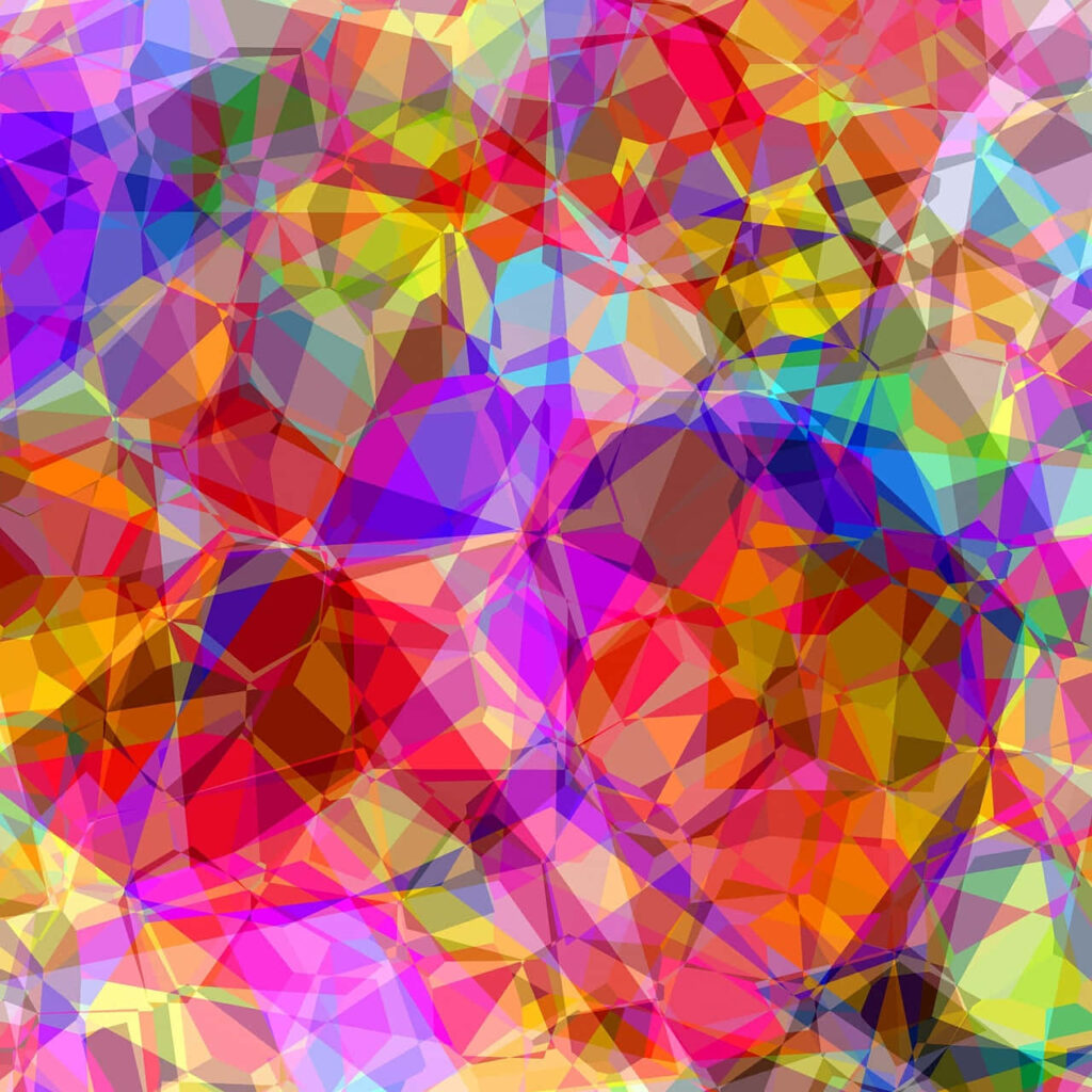 Vibrant Abstract Polygon Wallpaper: Colorful Geometric Background