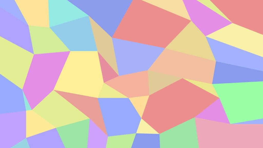 Vibrant Abstract Polygon Wallpaper in Pastel Geometric Design
