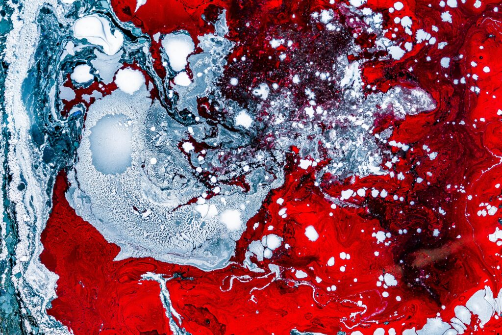 Vibrant Red, White & Gray Abstract Wallpaper - Energetic Art Background
