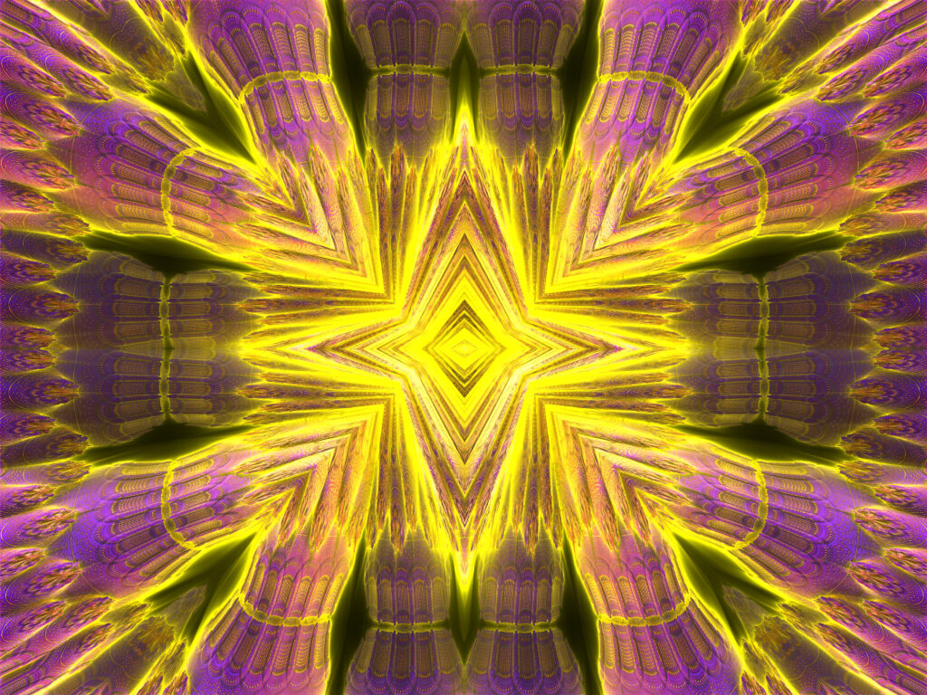 Vibrant Abstract Rhombus Wallpaper - Yellow & Purple Design