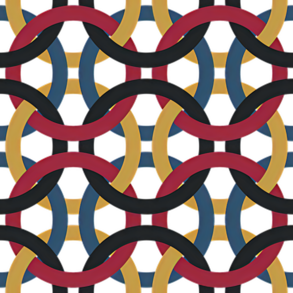 Vibrant Abstract Rings Wallpaper - Modern Symmetrical Design
