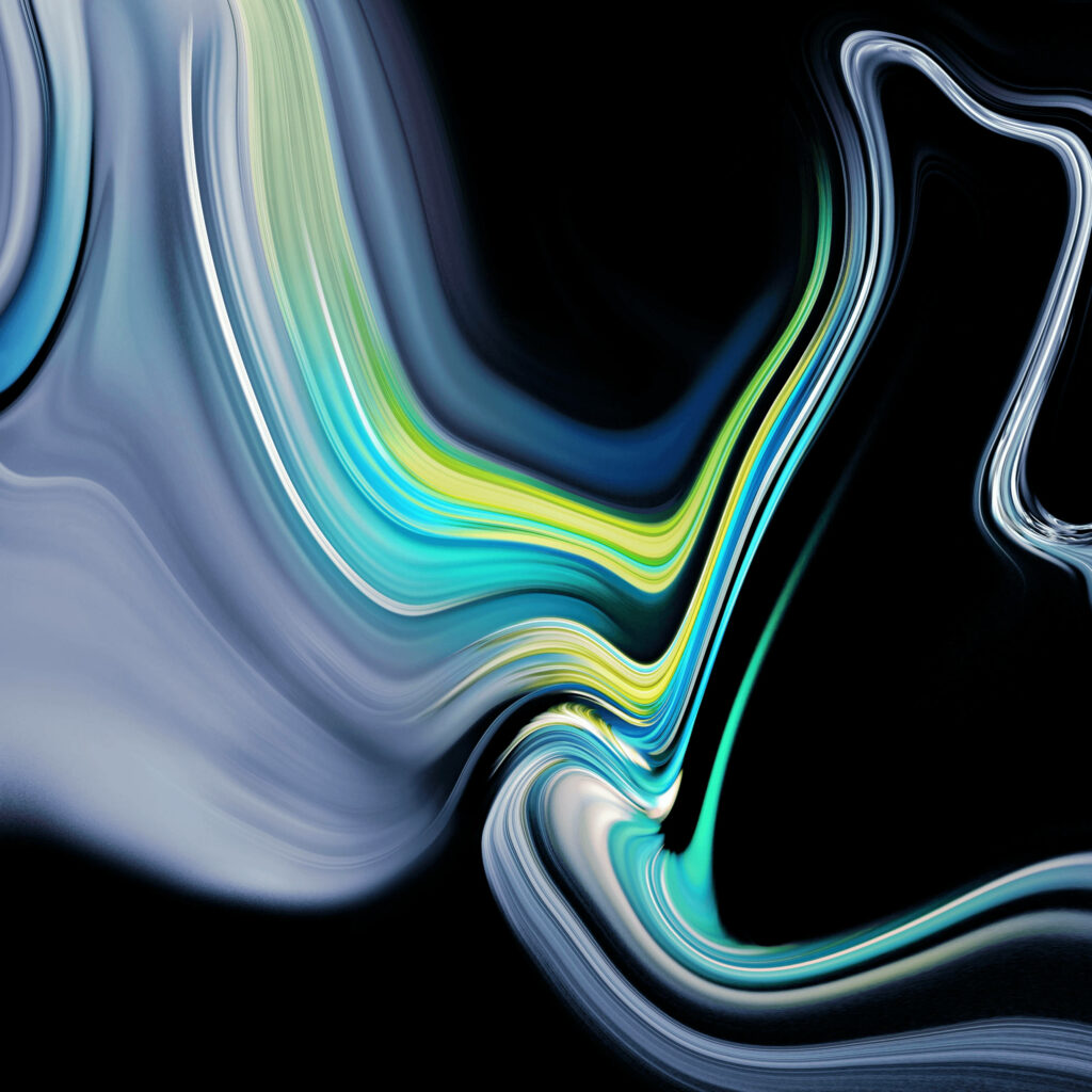Vibrant Galaxy Tablet Wallpaper: Swirling Oil Paint Abstract Design