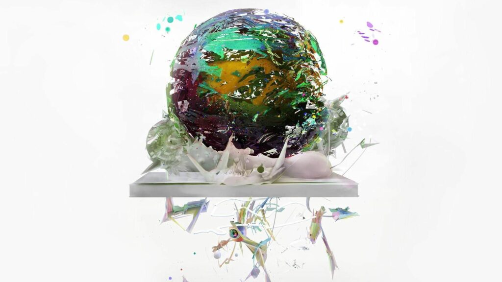 Vibrant Abstract Sphere Wallpaper: Colorful 1920x1080 Art Design