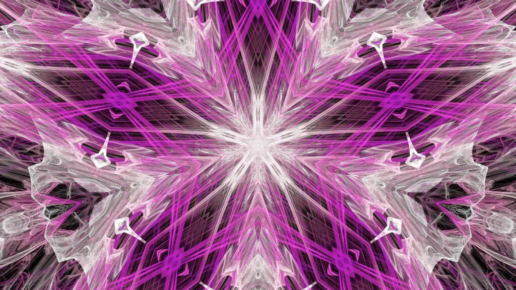 Vibrant 4K Abstract Star Pattern Wallpaper - Colorful Geometric Design