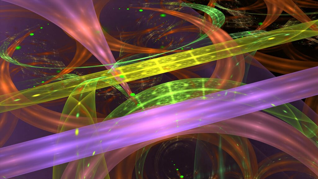 Vibrant Abstract Wallpaper: Flowing Stripes & Ethereal Glow 3840x2160