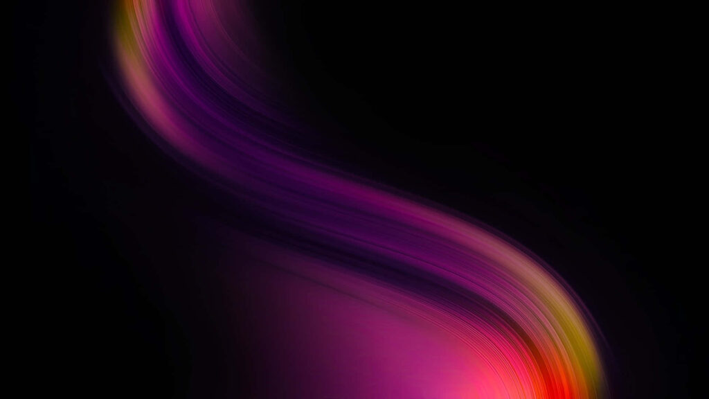 Vibrant Abstract Swirl Wallpaper - Purple, Pink, Yellow on Black