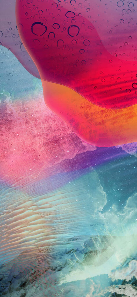 Vibrant Swirling Abstract Wallpaper for Dynamic iOS Phone Theme