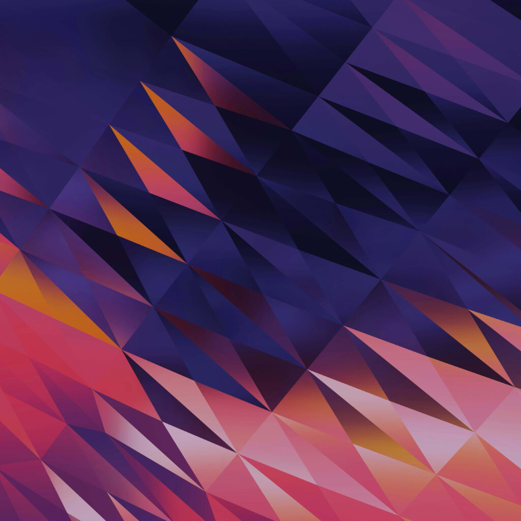 Vibrant Geometric Triangle Wallpaper: Blue to Pink Gradient Background