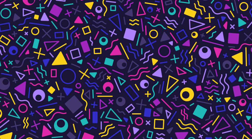 Vibrant Neon Abstract Geometric Wallpaper for Stylish Spaces