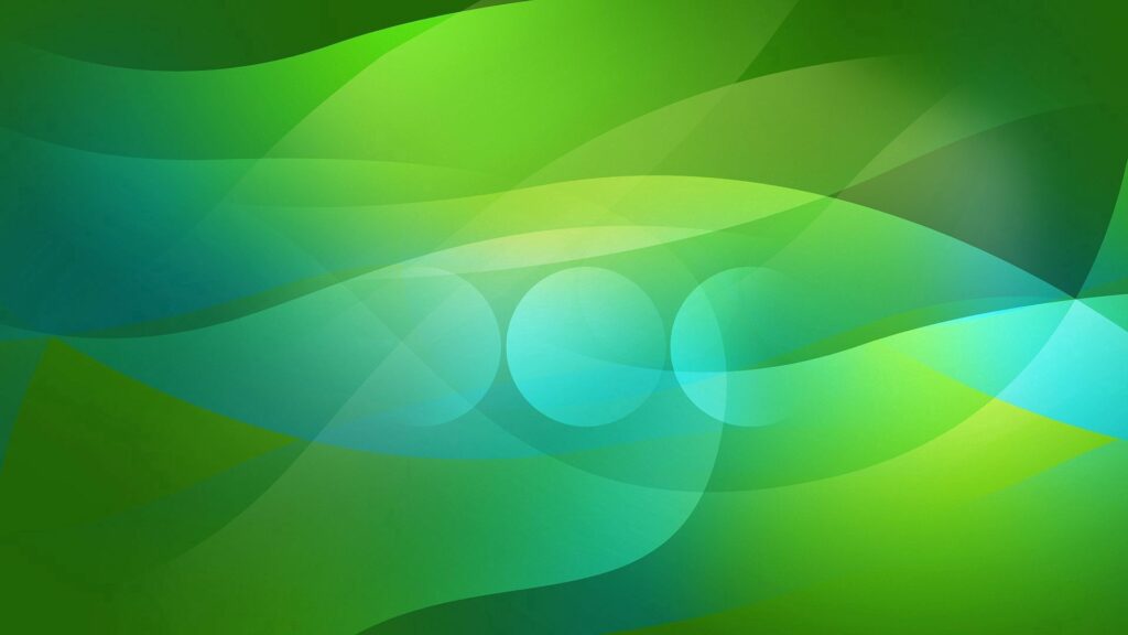 Vibrant 1920x1080 Abstract Green & Blue Wallpaper with Flowing Lines