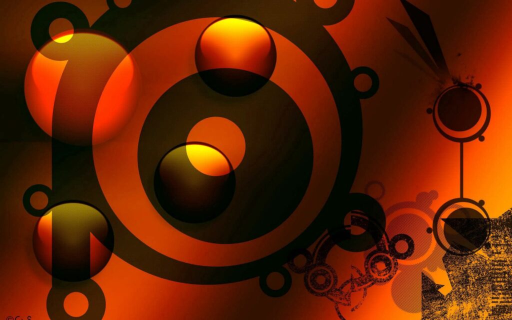 Vibrant 1920x1200 Abstract Wallpaper: Orange & Black Design