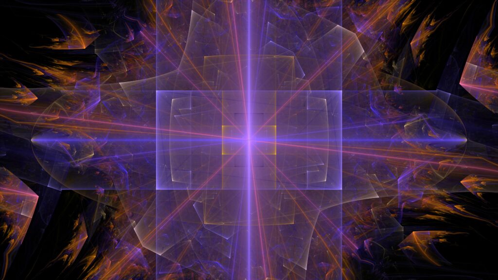 Futuristic 3840x2160 Abstract Wallpaper: Purple & Orange Design