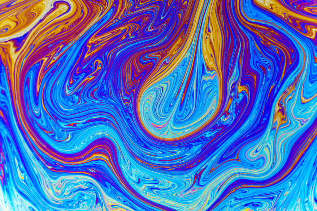 Vibrant Abstract Wallpaper: Dynamic Multi-Colored Paint Swirls