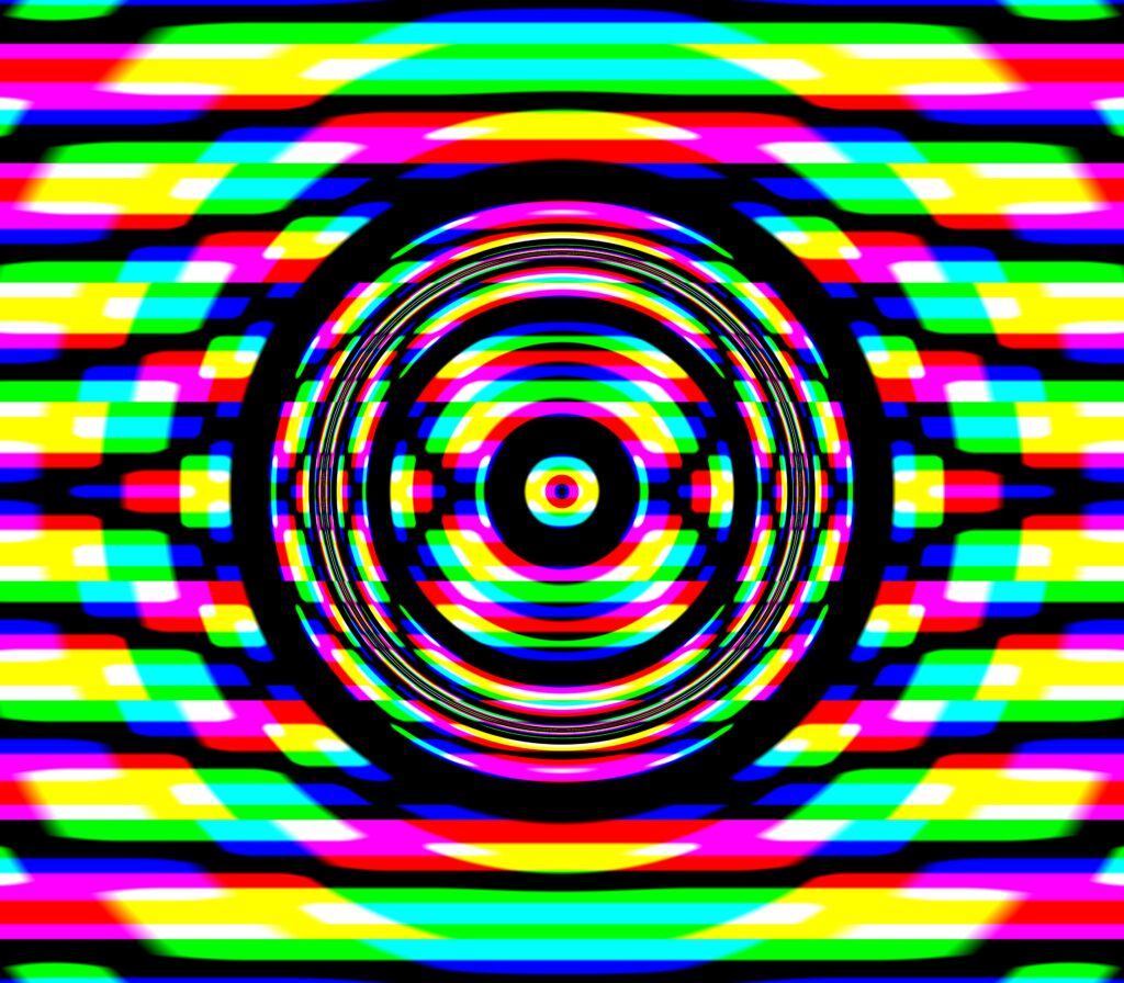 Vibrant Abstract Wallpaper: Concentric Circles & Bold Colors