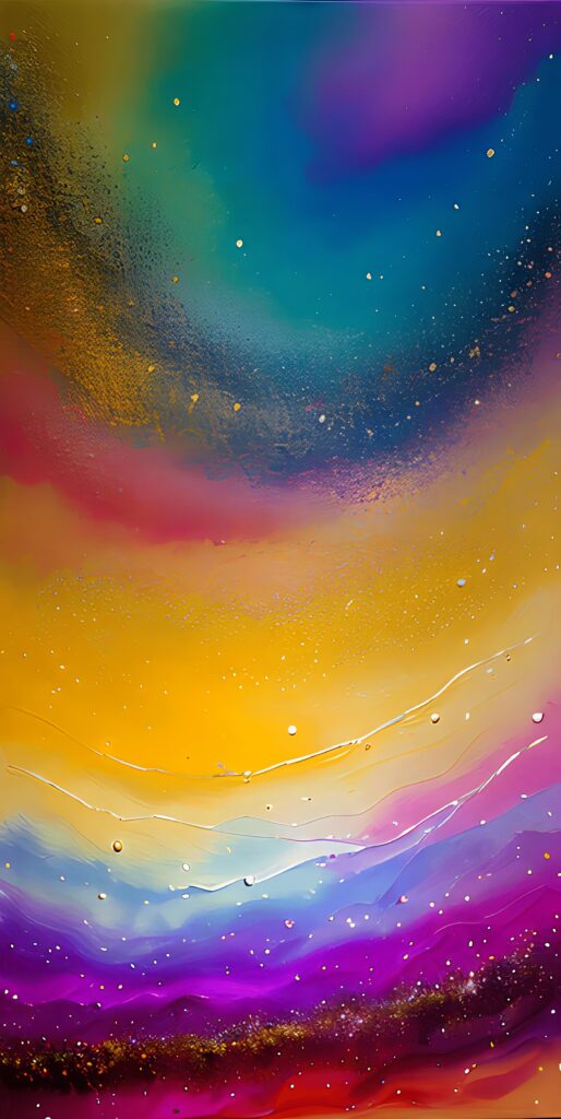 Vibrant Abstract Wallpaper Art: Dynamic Colors & Fluid Strokes