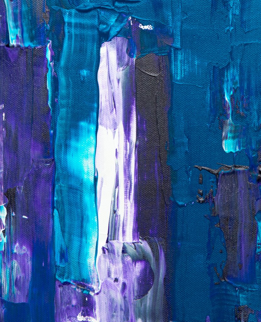 Vibrant Abstract Blue & Purple Painting: Textured Canvas Background Wallpaper