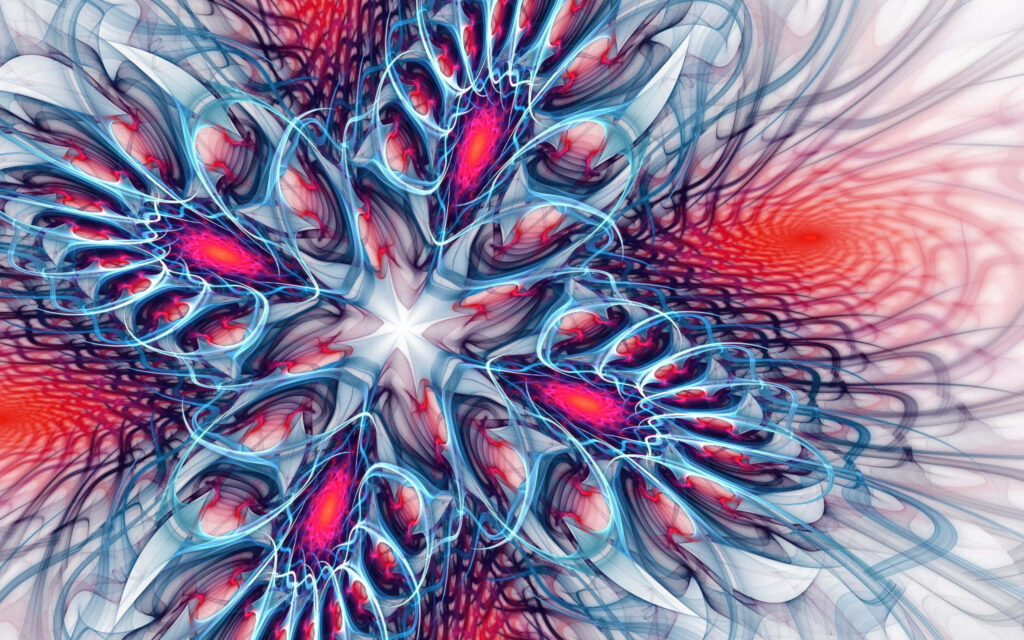 Vibrant Abstract Wallpaper: Blue & Red Patterns for Dynamic Background