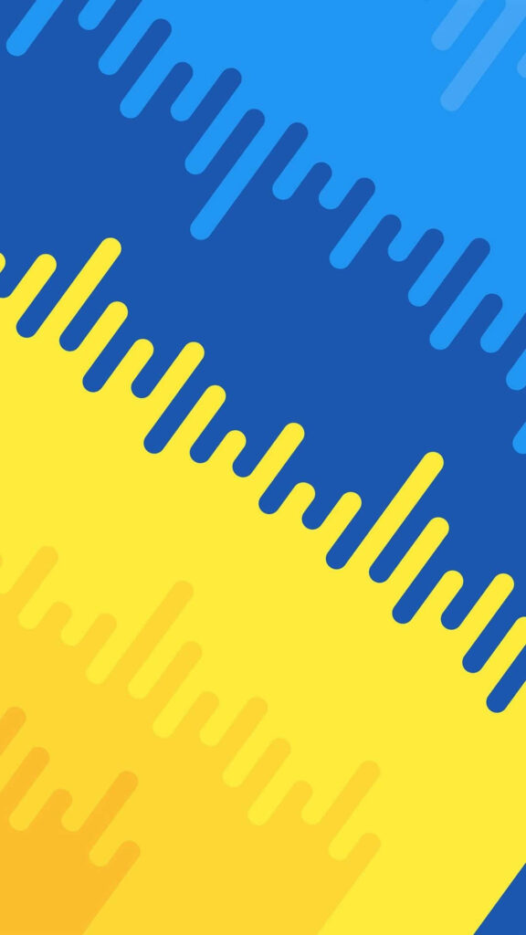 Vibrant Abstract Blue and Yellow Wallpaper for Modern Spaces