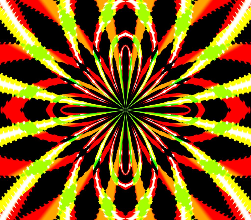 Vibrant Abstract 6400x5600 Wallpaper with Bold Circles & Lines