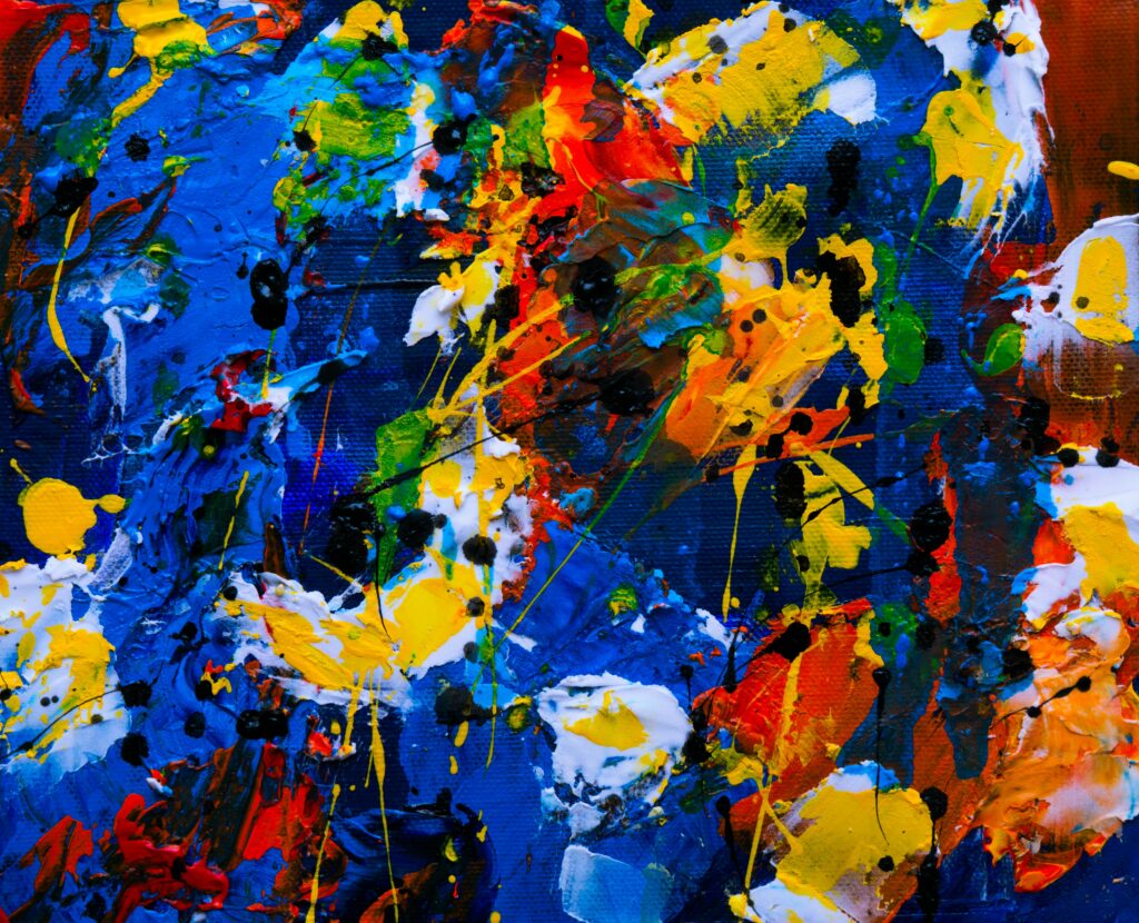 Dynamic Color Explosion: Vibrant Abstract Art Wallpaper Background
