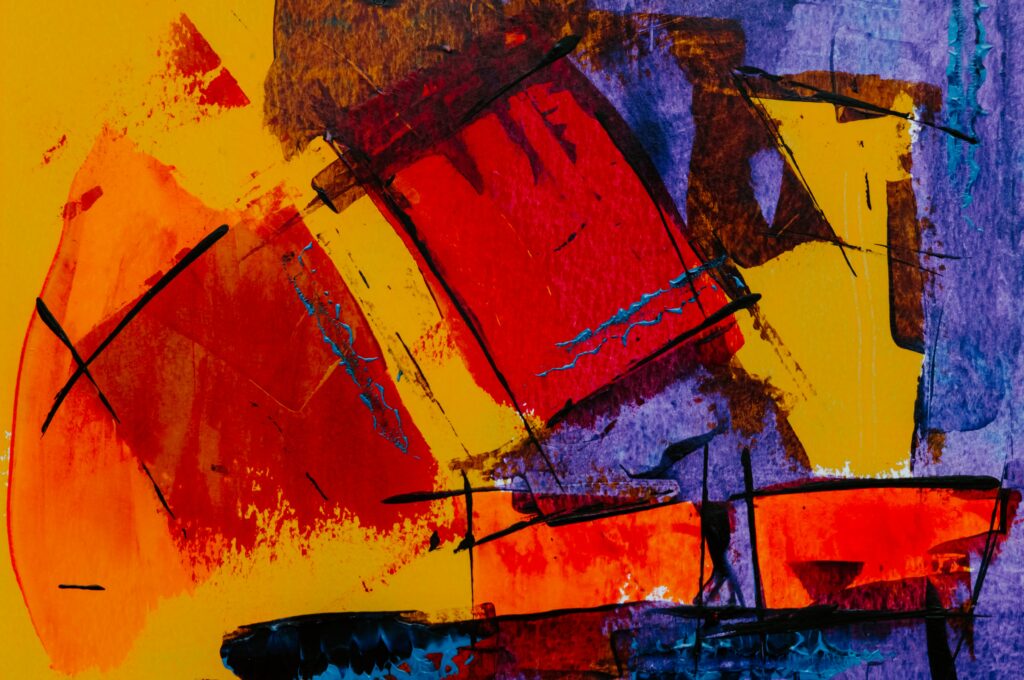 Vibrant Abstract Wallpaper: Bright Colors & Dynamic Shapes