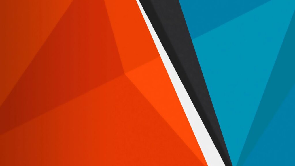 Vibrant Abstract Wallpaper: Bold Geometric Design in Orange & Teal