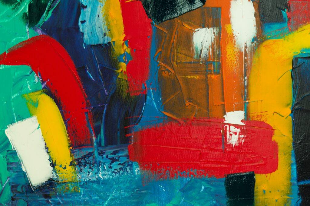 Vibrant Abstract Canvas Wallpaper: Bold Multicolored Strokes Art