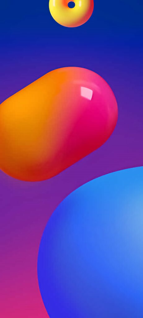 Vibrant Abstract Wallpaper: Bold Orange, Pink & Blue Gradient Design