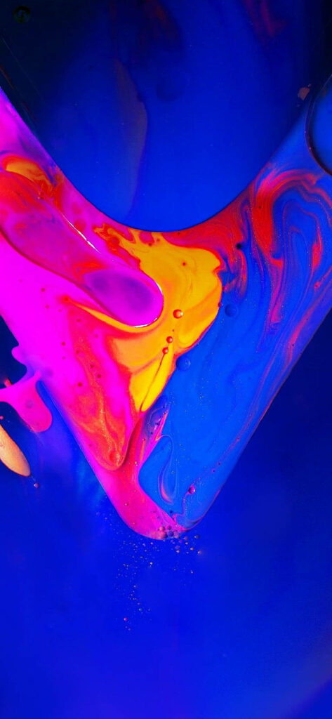 Vibrant Abstract Wallpaper: Blending Pink, Yellow & Blue Colors