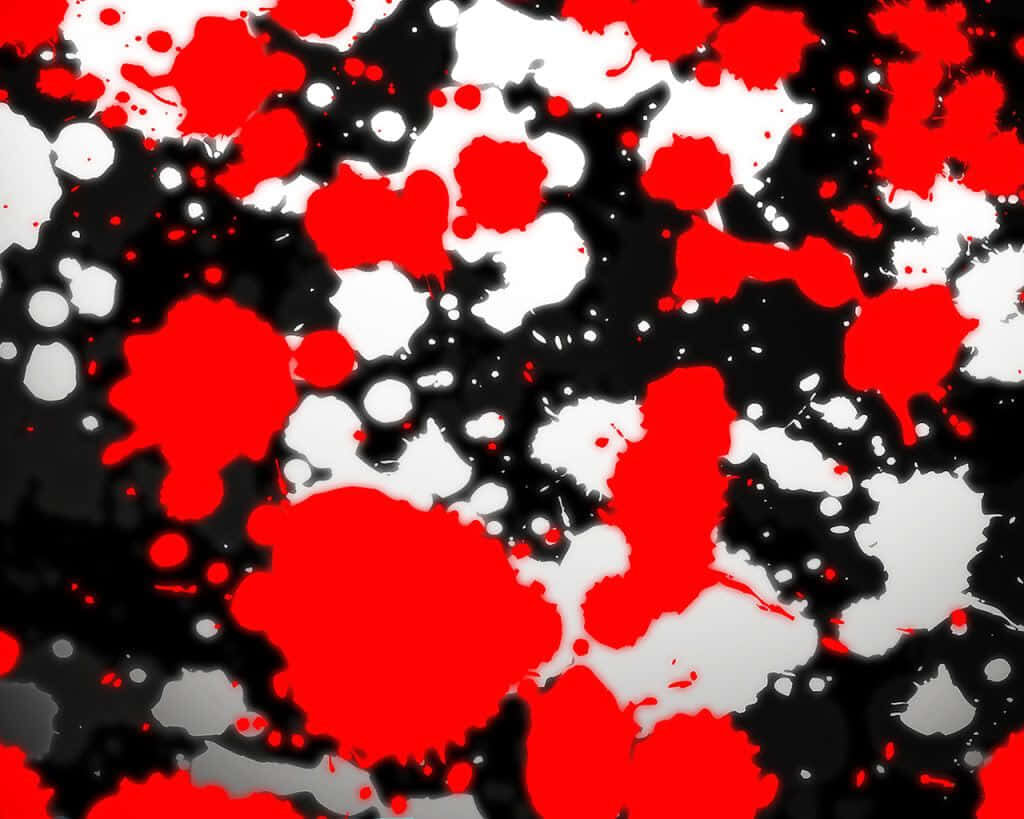Vibrant Red, White & Black Abstract Wallpaper - Modern Art Background
