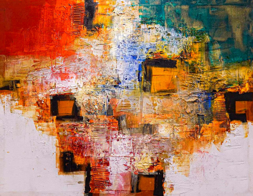 Vibrant Abstract Wallpaper: Bold Textures & Dynamic Color Blend