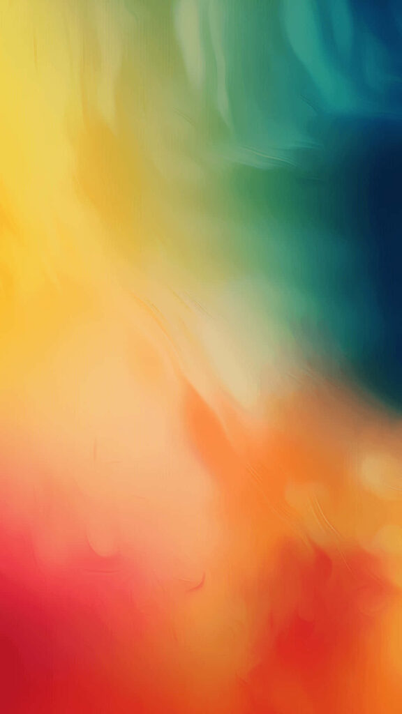 Vibrant Abstract Wallpaper: Bright Yellow, Orange, Red, and Teal Design