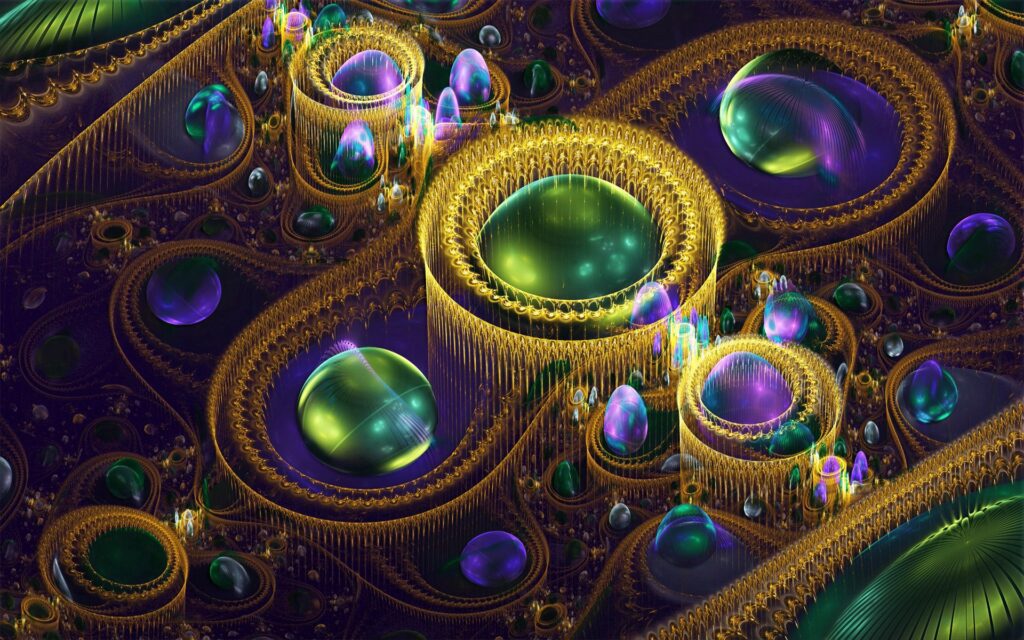 Vibrant Abstract Background: Colorful Circles & Lines Wallpaper