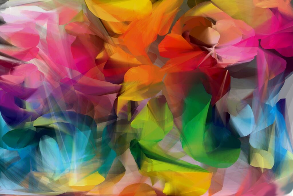Vibrant Abstract Wallpaper: Bright Brushstrokes for Colorful Background